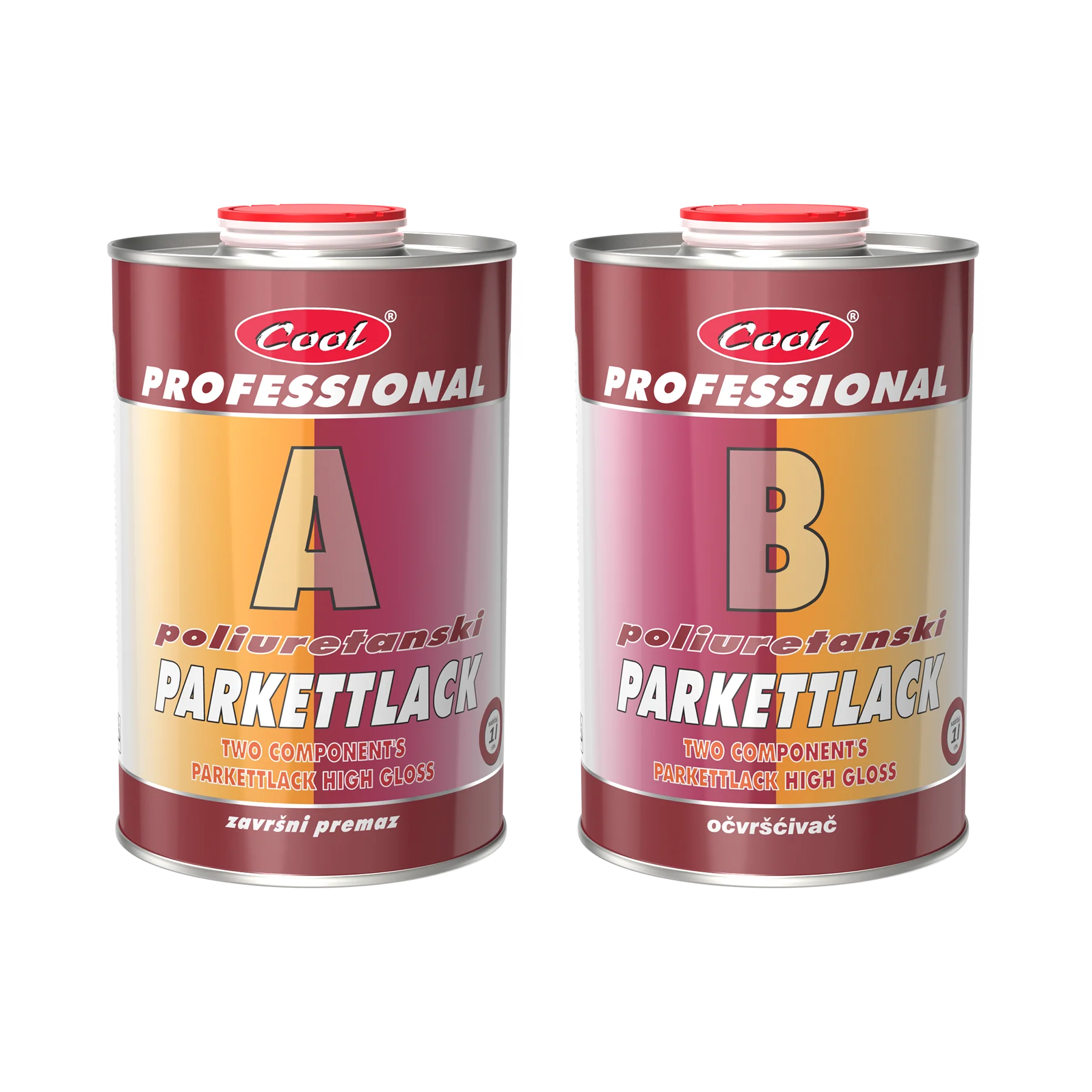 Лак за паркет ПУ А+Б 1L/2,5L Cool Professional